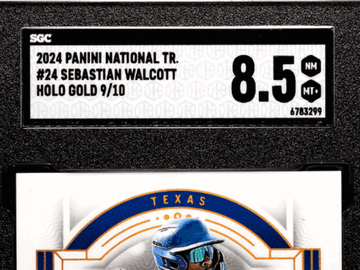 2024 Panini National Treasures Sebastian Walcott #24 Holo Gold SGC 8.5