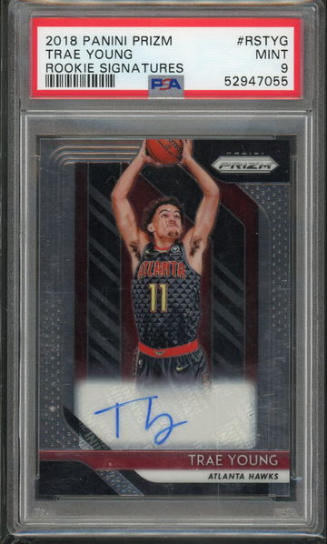 2018 Prizm Rookie Signatures Trae Young PSA 9 