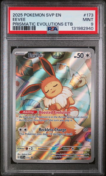 2025 Pokemon Scarlet and Violet Prismatic Evolutions Elite Trainer Box Eevee #173 PSA 9