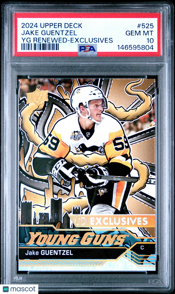 2024-25 Upper Deck Young Guns Renewed Jake Guentzel #525 UD Exclusives /100 PSA 10