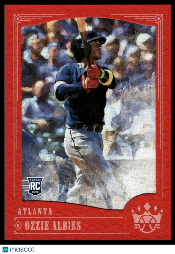 2018 Panini Diamond Kings Ozzie Albies #101 Framed Red RC