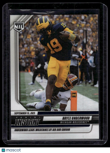 2025 Panini Instant NIL Bryce Underwood #BUB SN