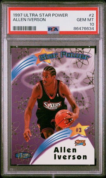 1997 Ultra Star Power Allen Iverson #SP2 PSA 10