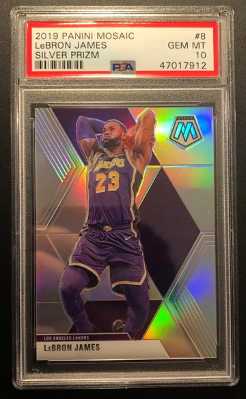 LeBron James 2019 Mosaic Silver Prizm PSA 10