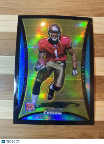 2008 Bowman Chrome Refractors Buccaneers Football Card #BC85 Dexter Jackson