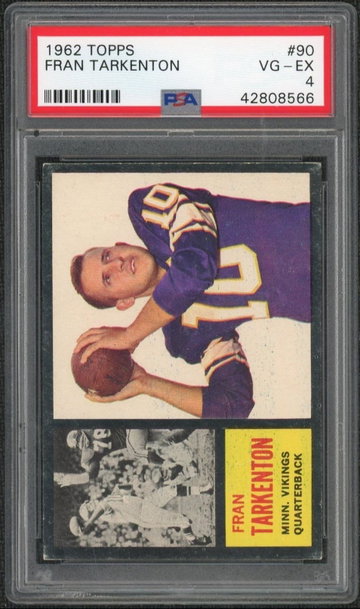 1962 Topps Fran Tarkenton #90 PSA 4
