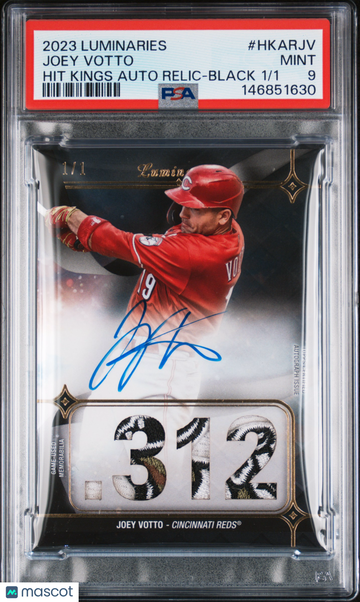 2023 Topps Luminaries Hit Kings Autograph Relics Joey Votto #HKARJV Black /1 PSA 9 Topps