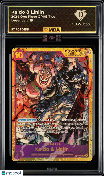 2024 One Piece OP08-Two Legends Kaido & Linlin #119 MBA 10