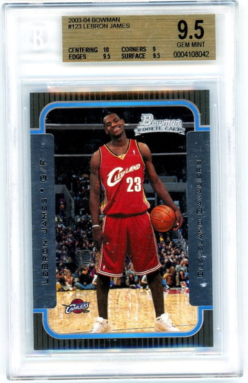 LeBron James 2003-04 Bowman RC BGS 9.5 Gem Mint