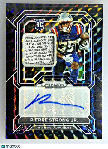 2022 Panini Prizm Pierre Strong Jr. #PJ-PS Patch Rookie Memorabilia Insert Panini Authentic