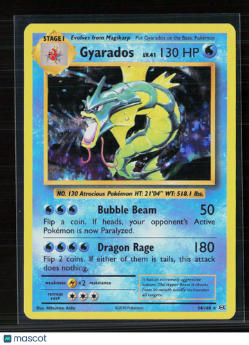 Pokemon 2016 Evolutions Gyarados #34/108
