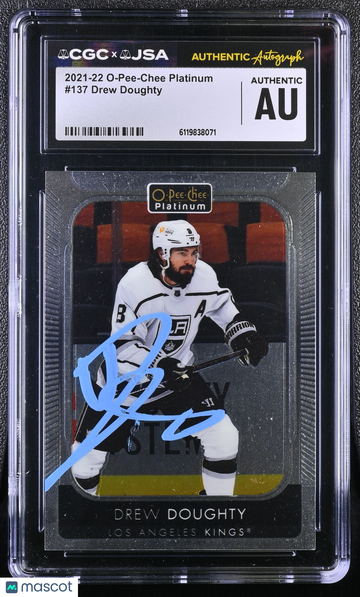 2021-22 O-Pee-Chee Platinum Drew Doughty #137 CGC Authentic JSA Auto Authentic