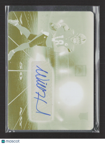 2025 Panini Impeccable Football Will Howard #RLA-WHD Yellow Printing Plate Printing Plate