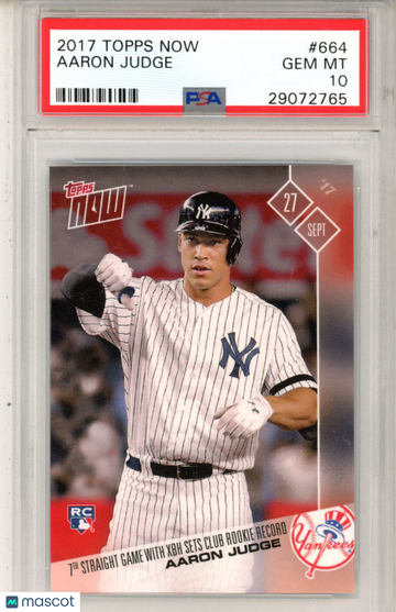 2017 Topps Now Aaron Judge #664 PSA 10