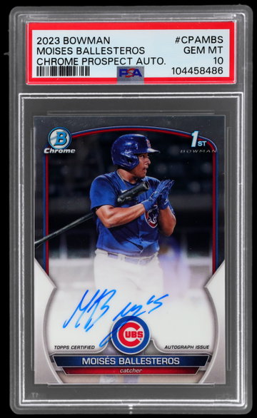 2023 Bowman Chrome Moises Ballesteros Prospect Autograph PSA 10