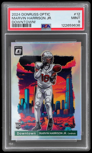 2024 Donruss Optic Marvin Harrison Jr. Downtown PSA 9 RC