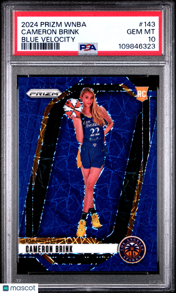 2024 Panini Prizm WNBA Cameron Brink #143 Blue Velocity PSA 10