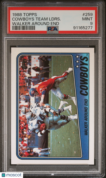 1988 Topps Cowboys Team Ldrs. #259 Walker Around End PSA 9