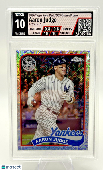 Graded 10 2024 Topps Series 2 Aaron Judge Base Insert #2T89C-27 New York Yankees Baseball Card