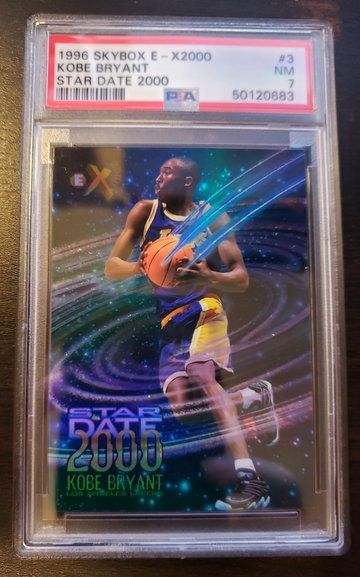 Kobe Bryant 1996 Skybox E-X 2000 Star Date 2000 PSA 7