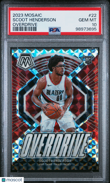 2023 Panini Mosaic Overdrive Scoot Henderson #22 PSA 10