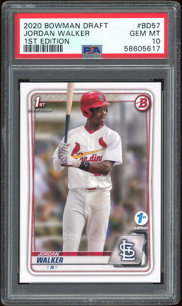 2020 Bowman Draft 1st Edition Jordan Walker PSA 10 GEM MT