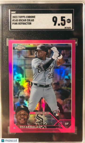 2023 Topps Chrome OSCAR COLAS Pink Refractor Rookie RC #145 SGC 9.5 White Sox