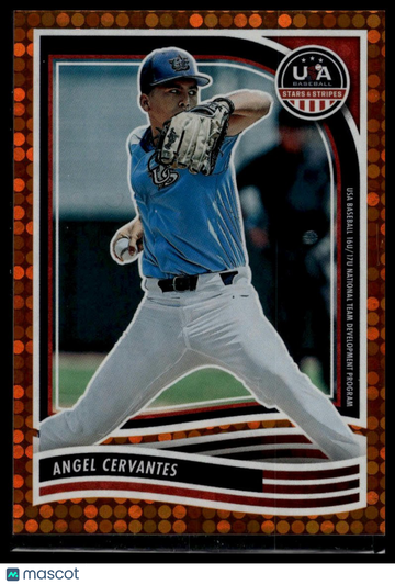 2024 Panini Stars & Stripes USA Baseball Angel Cervantes #157 Orange SN