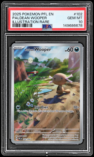 2025 Pokemon Mega Evolution Phantasmal Flames Paldean Wooper Illustration Rare PSA 10