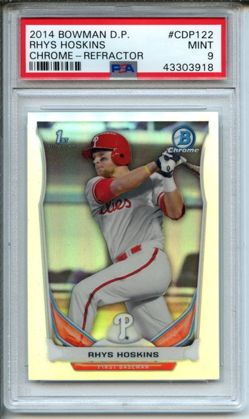 2014 Bowman Chrome Draft Picks Rhys Hoskins #CDP122 PSA Mint 9
