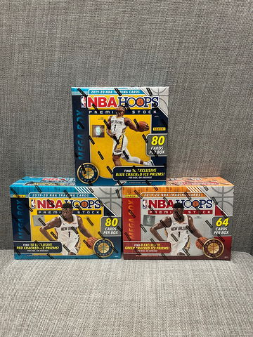 2019-20 NBA Hoops Premium Mega Box A lot - 3 Boxes