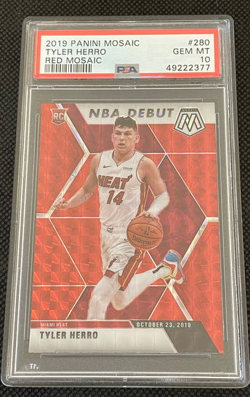 Tyler Herro 2019 Mosaic Prizm Debut Red PSA 10