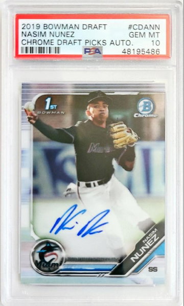 Nasim Nunez Bowman Chrome Auto PSA 10