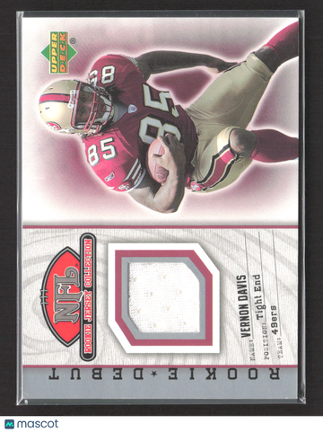 2006 Upper Deck Rookie Debut Vernon Davis #U3SE Event-Worn Memorabilia Rookie Jersey Collection