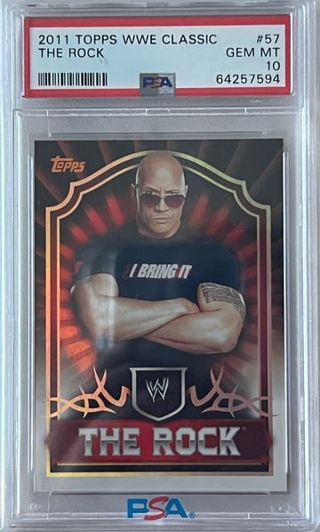 2011 Topps WWE Classic The Rock PSA 10