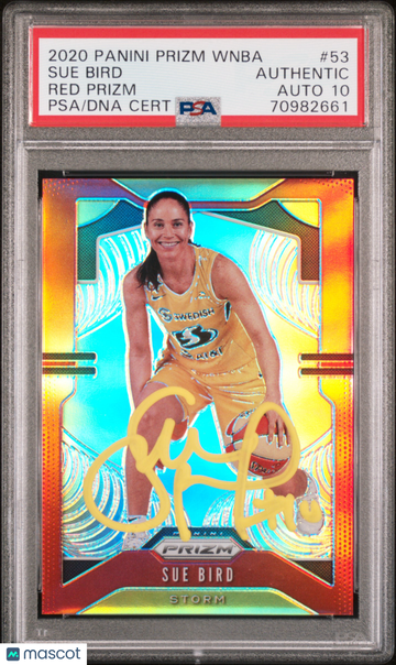 2020 Panini Prizm WNBA Sue Bird #53 Red PSA A Auto 10