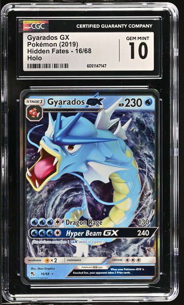 2019 Hidden Fates #16/68 Gyarados GX Holo CGC 10