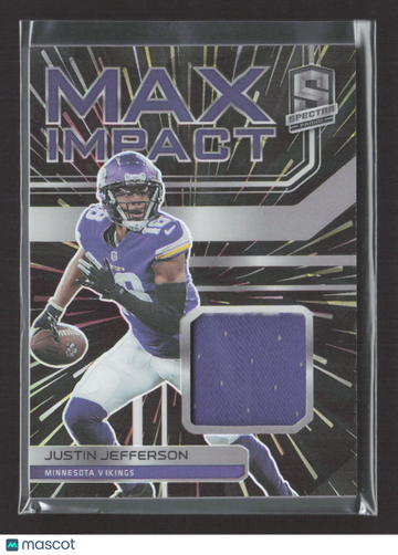 2022 Panini Spectra Football Max Impact Justin Jefferson #MI-JJE 21/75 Memorabilia