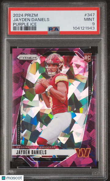2024 Panini Prizm Jayden Daniels #347 Purple Ice PSA 9