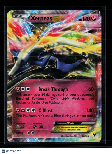 2014 XY Xerneas EX Holo Rare #97/146