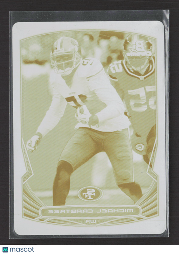 2014 Bowman Chrome Michael Crabtree #109 Yellow Printing Plate /1 Yellow Printing Plate
