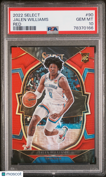 2022 Panini Select Jalen Williams #90 Red PSA 10