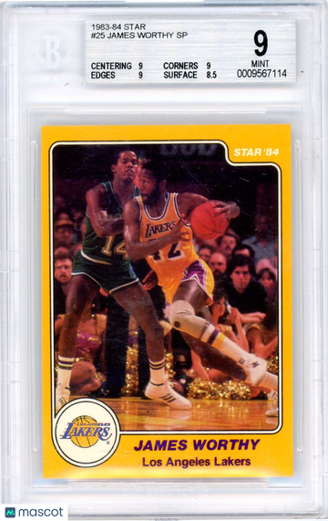 1983 Star James Worthy SP XRC #25 BGS 9