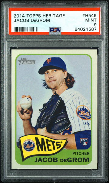 💎🚨 2014 Topps Heritage High Number JACOB DEGROM RC #H549  PSA 9 MINT ⚾️🧨 MVP