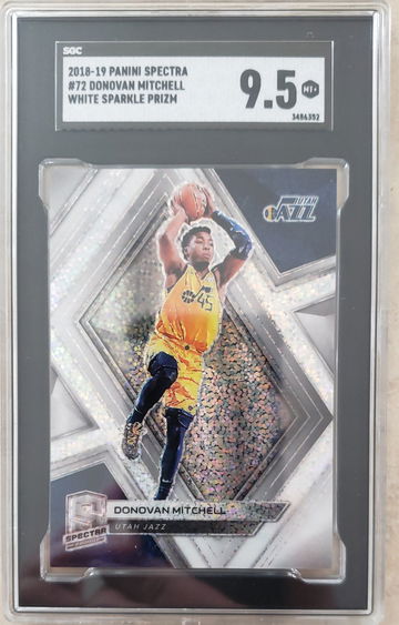 Donovan Mitchell 2018 Spectra White Sparkle SSP SGC 9.5 