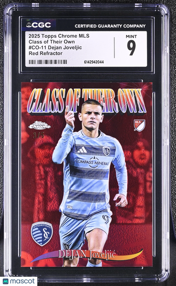 2025 Topps Chrome MLS Dejan Joveljic #CO-11 Red Refractor 3/5 Class of Their Own CGC 9