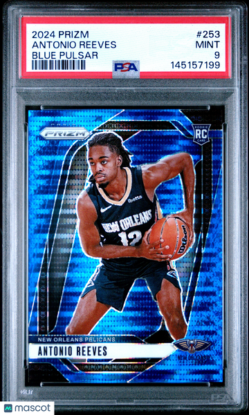 2024 Panini Prizm Antonio Reeves #253 Blue Pulsar /99 PSA 9