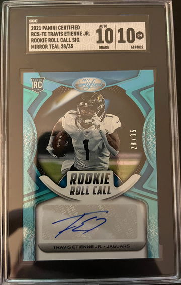 2021 Certified Travis Etienne Jr Rookie Roll Call Auto SGC 10/10
