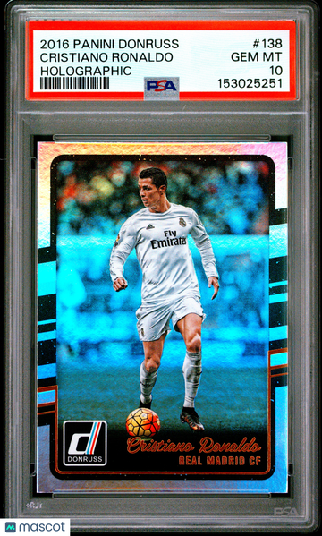 Cristiano Ronaldo 2016 Panini Donruss #138-Holographic PSA 10