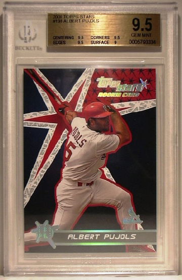 2001 Topps Stars #198 Albert Pujols (ROOKIE) BGS 9.5 GEM MINT